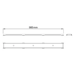 ACO ShowerDrain C Design-Rost Tile L: 98,5 Cm, Befliesbar -Badwelt Verkauf aco showerdrain design rost tile 98 10784330