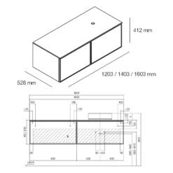 Alape Arkta Möbelmodul Mit Trägerplatte 160 Cm, Beckenposition Rechts -Badwelt Verkauf alape badmoebel arkta moebelmodul mit traegerplatte 9657026