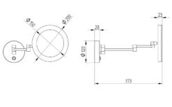 Avenarius Kosmetikspiegel, Wandmodell, Mit Direktanschluss Und Sensor-Schalter