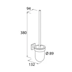 Bravat Quaruna Mattschwarz WC-Bürstengarnitur