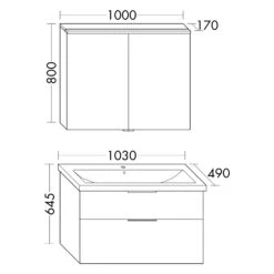 Burgbad Eqio Möbelkombination Inkl. Keramik-Waschtisch 103 Cm, Mit Stangengriff P95 -Badwelt Verkauf burgbad eqio moebelkombinationen inkl keramik waschtisch 12505999