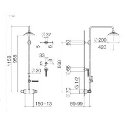 Dornbracht Madison Shower Pipe Mit Brause-Thermostat
