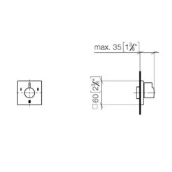Dornbracht Symetrics UP-Dreiwege-Umstellung, Griff Mit Nase