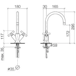 Dornbracht TARA Waschtisch-Einlochbatterie Mit Ablaufgarnitur -Badwelt Verkauf dornbracht tara waschtischbatterie 22513892 751030