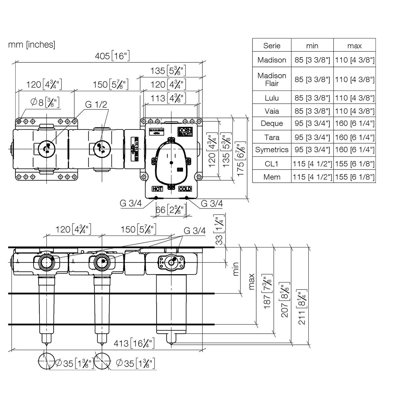 Dornbracht XTool UP-Thermostatmodul Mit 2 Ventilen 3/4" 3 Dornbracht XTool UP-Thermostatmodul Mit 2 Ventilen 3/4"