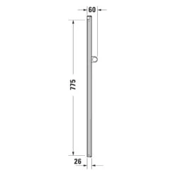 Duravit Brausestange 81 Cm -Badwelt Verkauf duravit badarmaturen zubehoer brausearme und brausestangen 12321922