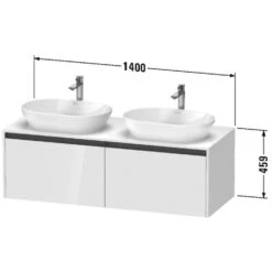 Duravit Ketho.2 Konsolenwaschtischunterbau Wandhängend, 2 Auszüge, Becken Rechts, 140 Cm 7 Duravit Ketho.2 Konsolenwaschtischunterbau Wandhängend, 2 Auszüge, Becken Rechts, 140 Cm -Badwelt Verkauf duravit ketho 2 badmoebel konsolenwaschtischunterbauten wandhaengend 8509490