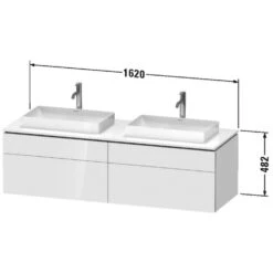 Duravit L-Cube Konsolenwaschtischunterbau Mit 4 Auszügen, 162 X 55 Cm, Für Zwei Waschtische, Mit Zusatzmodul "D" 10 Duravit L-Cube Konsolenwaschtischunterbau Mit 4 Auszügen, 162 X 55 Cm, Für Zwei Waschtische, Mit Zusatzmodul "D" -Badwelt Verkauf duravit l cube badmoebel waschtischunterschraenke wandhaengende 8378386