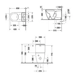 Duravit ME By Starck Stand-WC Rimless Für WC- Kombination