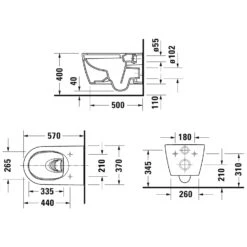 Duravit ME By Starck Wand-WC Rimless Set Mit HygieneGlaze Und HygieneFlush 16 Duravit ME By Starck Wand-WC Rimless Set Mit HygieneGlaze Und HygieneFlush -Badwelt Verkauf duravit me by starck wc wand 5620444