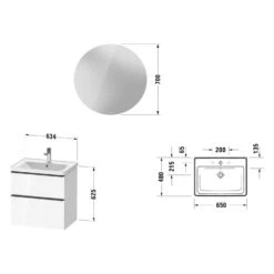 Duravit D-Neo Möbelset Mit Runder Spiegel 65 Cm 9 Duravit D-Neo Möbelset Mit Runder Spiegel 65 Cm -Badwelt Verkauf duravit neo badmoebel moebelsets 5372480