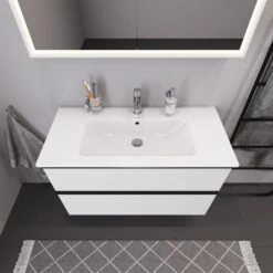 Duravit ME By Stark Waschtisch Mit D-Neo Waschtischunterschrank 101 Cm Mit 2 Auszügen -Badwelt Verkauf duravit neo badmoebel waschtischunterbauten me by 7044195