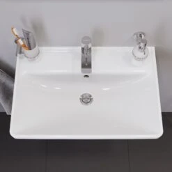 Duravit D-Neo Waschtisch 65 Cm, Mit 1 Hahnloch Und Überlauf