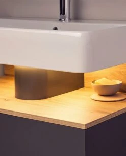Duravit Qatego Konsolenwaschtischunterbau Mit Zwei Ausschnitten 140 X 60 Cm, 4 Auszüge, Mit LED Beleuchtung -Badwelt Verkauf duravit qatego badmoebel waschtischunterbauten konsolenwaschtischunterbau mit 12156953