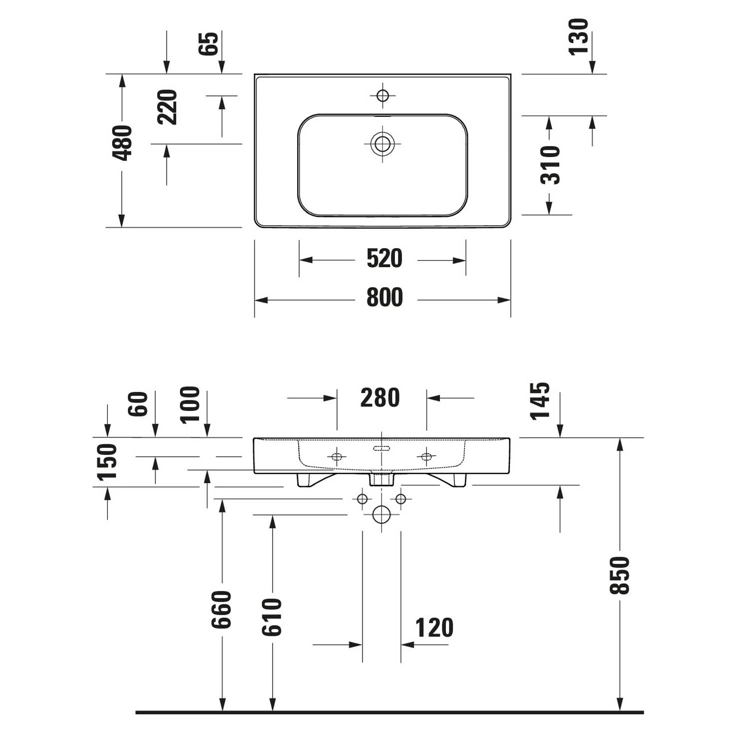 Duravit Soleil By Starck Möbelwaschtisch 80 X 48 Cm 6 Duravit Soleil By Starck Möbelwaschtisch 80 X 48 Cm – Bild 4