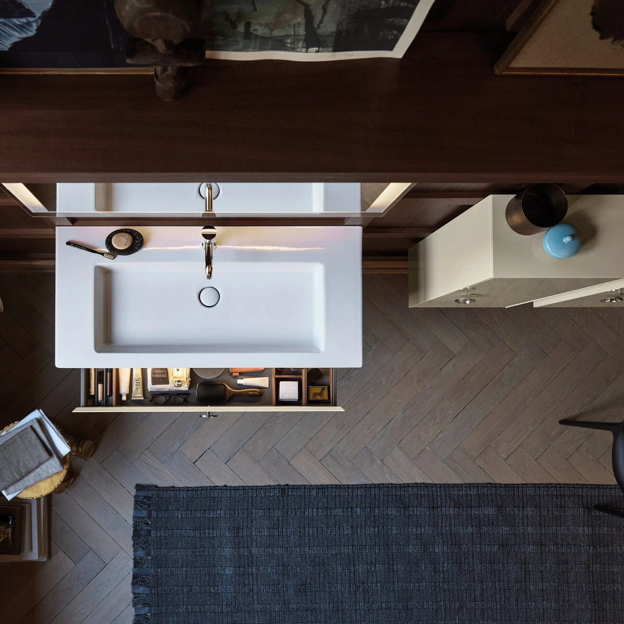 Duravit White Tulip Metallkonsole 98,4 X 76 Cm, Mit Handtuchhalter Links Und Rechts 4 Duravit White Tulip Metallkonsole 98,4 X 76 Cm, Mit Handtuchhalter Links Und Rechts – Bild 2