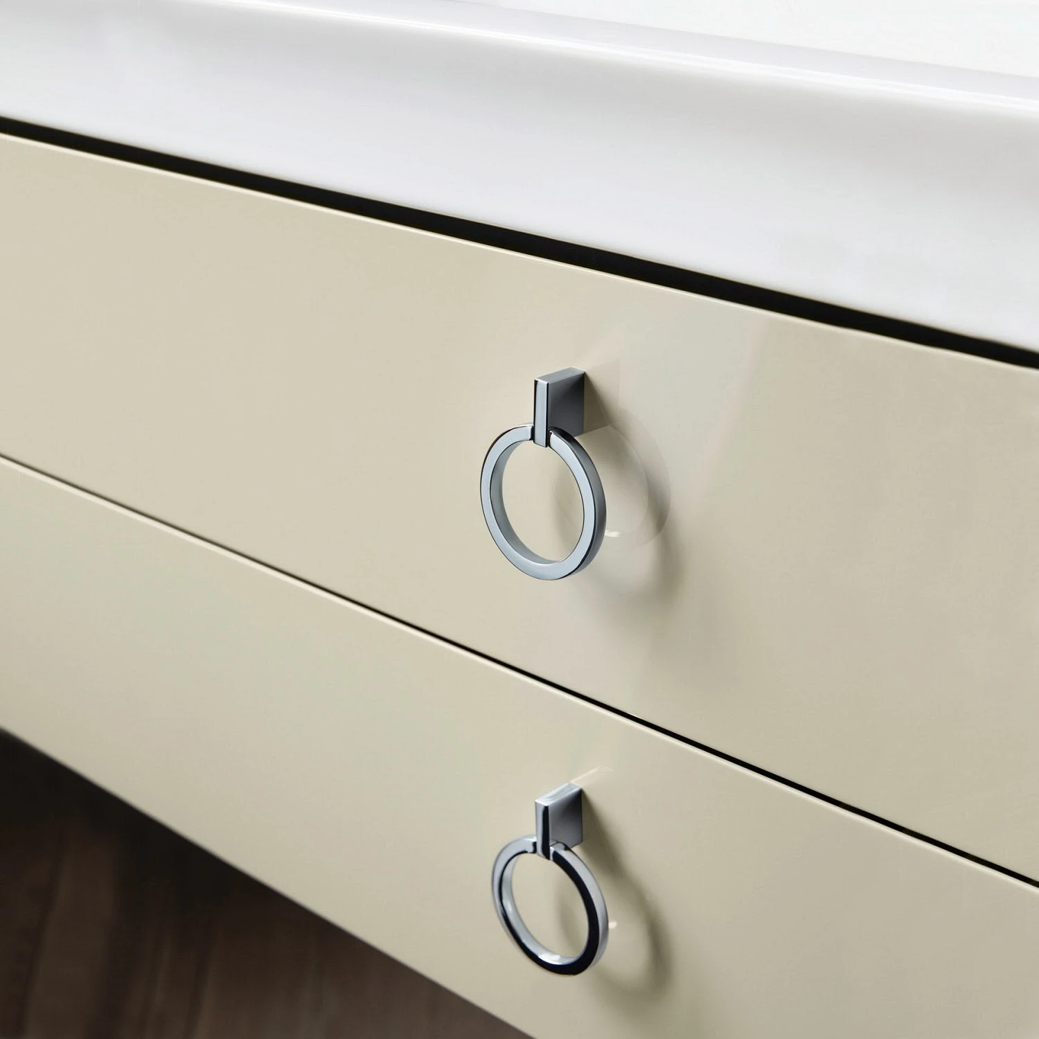 Duravit White Tulip Konsolenwaschtischunterbau Mit Ausschnitt Mittig 130 X 40,8 Cm, 2 Auszüge Mit Griffen, Mit LED-Licht 3 Duravit White Tulip Konsolenwaschtischunterbau Mit Ausschnitt Mittig 130 X 40,8 Cm, 2 Auszüge Mit Griffen, Mit LED-Licht