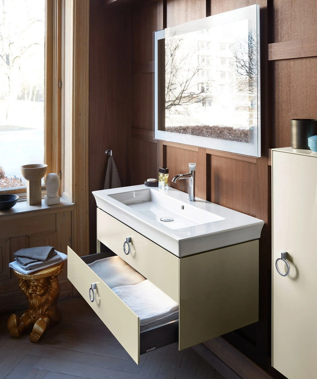 Duravit White Tulip Konsolenwaschtischunterbau Mit Ausschnitt Rechts 160 X 40,8 Cm, 4 Auszüge, Grifflos 5 Duravit White Tulip Konsolenwaschtischunterbau Mit Ausschnitt Rechts 160 X 40,8 Cm, 4 Auszüge, Grifflos – Bild 3