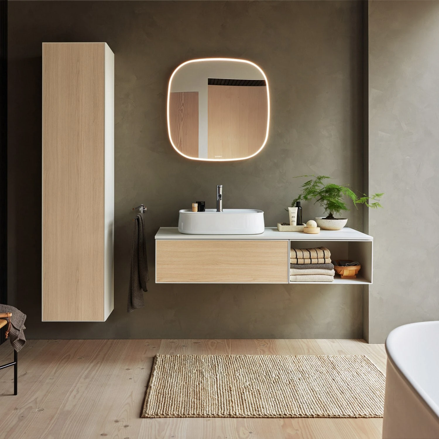 Duravit Zencha Konsolenwaschtischunterbau Mit Zwei Ausschnitten 160 X 44,2 Cm, 4 Auszüge, Mit Zusatzmodul "H" 3 Duravit Zencha Konsolenwaschtischunterbau Mit Zwei Ausschnitten 160 X 44,2 Cm, 4 Auszüge, Mit Zusatzmodul "H"