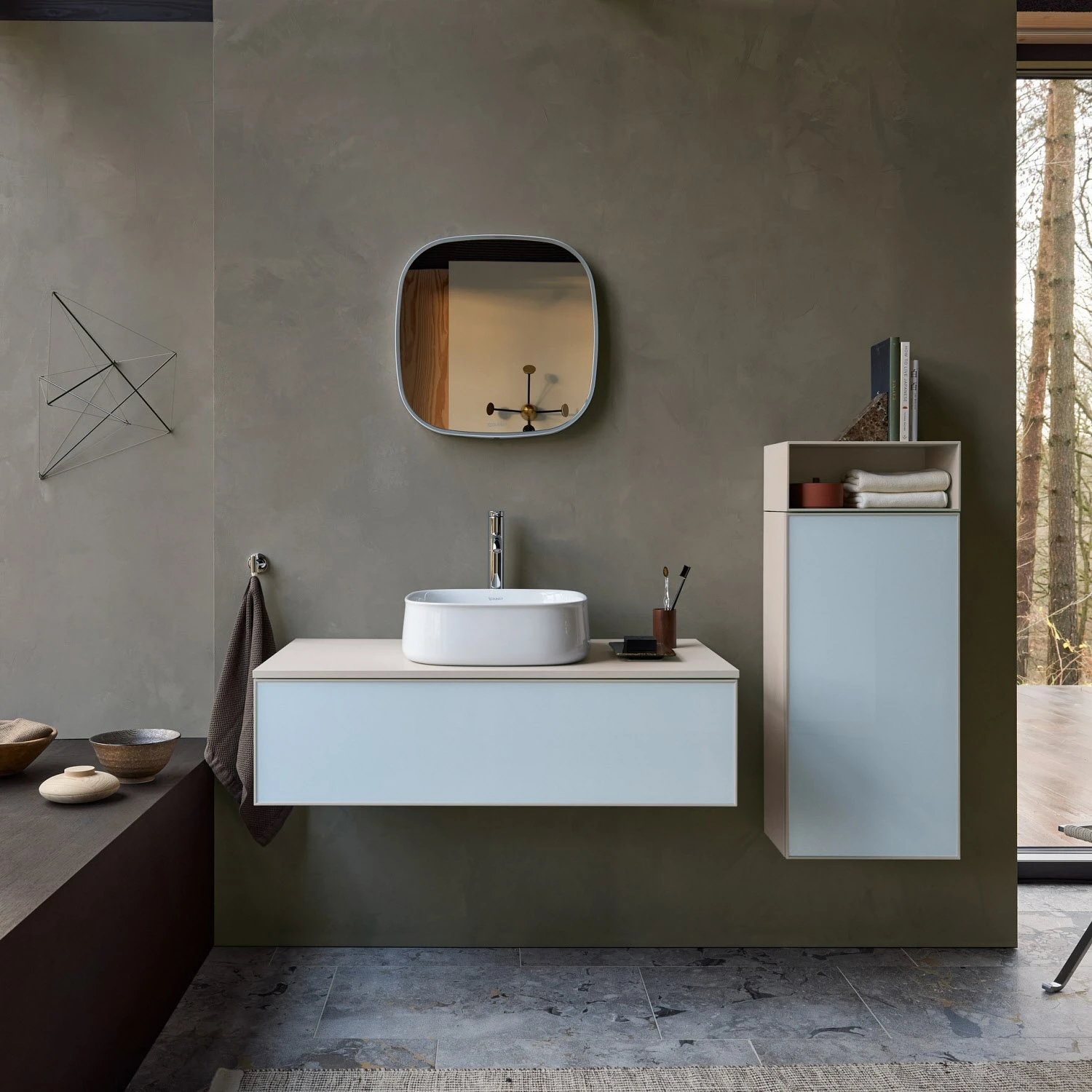 Duravit Zencha Konsolenwaschtischunterbau Mit Zwei Ausschnitten 160 X 44,2 Cm, 4 Auszüge, Mit Zusatzmodul "H" 4 Duravit Zencha Konsolenwaschtischunterbau Mit Zwei Ausschnitten 160 X 44,2 Cm, 4 Auszüge, Mit Zusatzmodul "H" – Bild 2