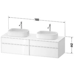 Duravit Zencha Konsolenwaschtischunterbau Mit Zwei Ausschnitten 160 X 44,2 Cm, 4 Auszüge, Mit Zusatzmodul "H" 15 Duravit Zencha Konsolenwaschtischunterbau Mit Zwei Ausschnitten 160 X 44,2 Cm, 4 Auszüge, Mit Zusatzmodul "H" -Badwelt Verkauf duravit zencha badmoebel waschtischunterbauten konsolenwaschtischunterbau mit 8643349