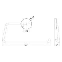 Emco Round White Handtuchring, Beweglich