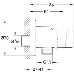 GROHE Relexa Wandanschlussbogen, DN 15