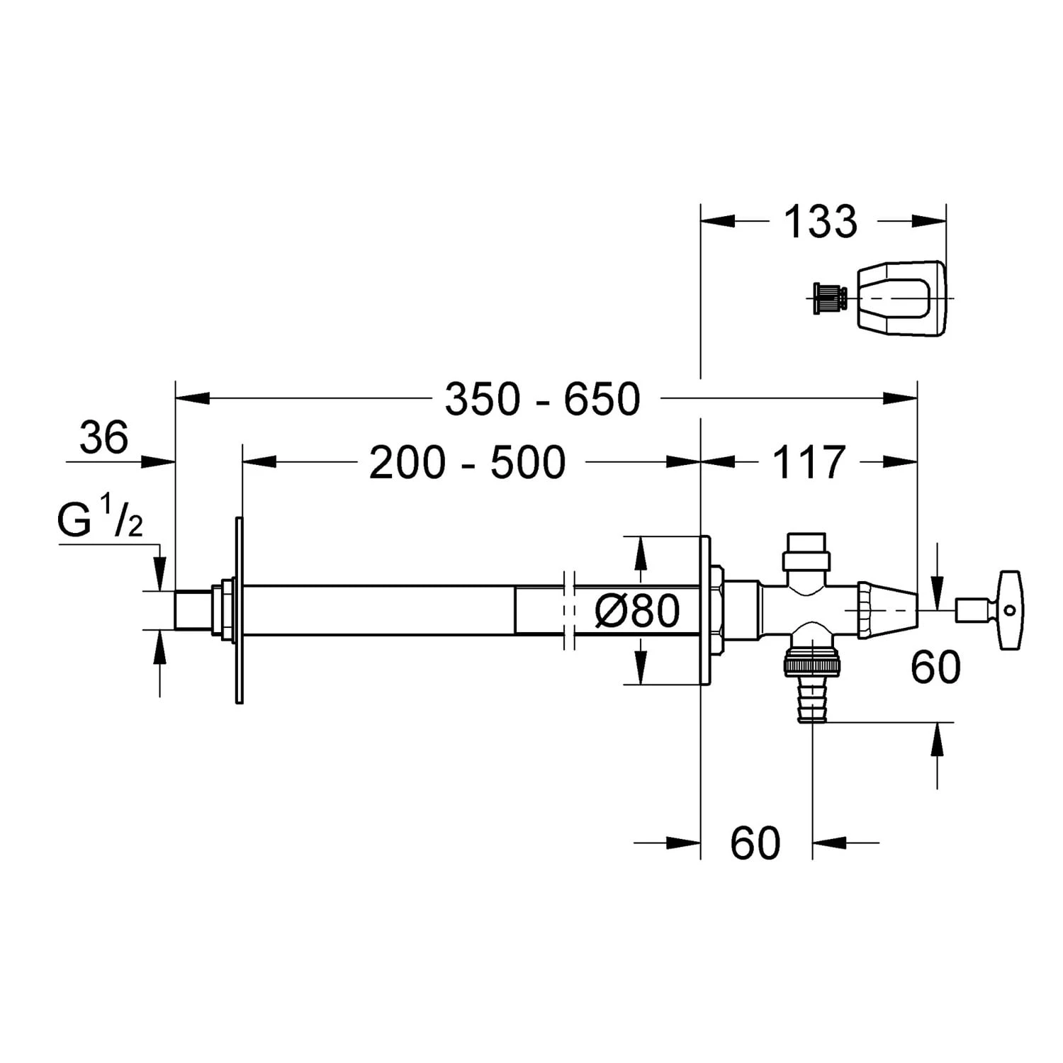GROHE Eggemann Eurotec-Bausatz Außenwandventil 4 GROHE Eggemann Eurotec-Bausatz Außenwandventil – Bild 2