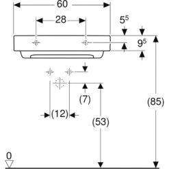 Geberit ONE Waschtisch 60 Cm, Abgang Horizontal, 1 Hahnloch, Ohne Überlauf -Badwelt Verkauf geberit badkeramik und badmoebel one waschtische 7215264