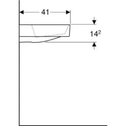 Geberit ONE Waschtisch 50 Cm, Abgang Horizontal, 1 Hahnloch, Ohne Überlauf -Badwelt Verkauf geberit badkeramik und badmoebel one waschtische 7215402