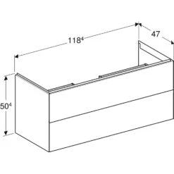 Geberit ONE Waschtischunterschrank, 2 Schubladen, 120 Cm
