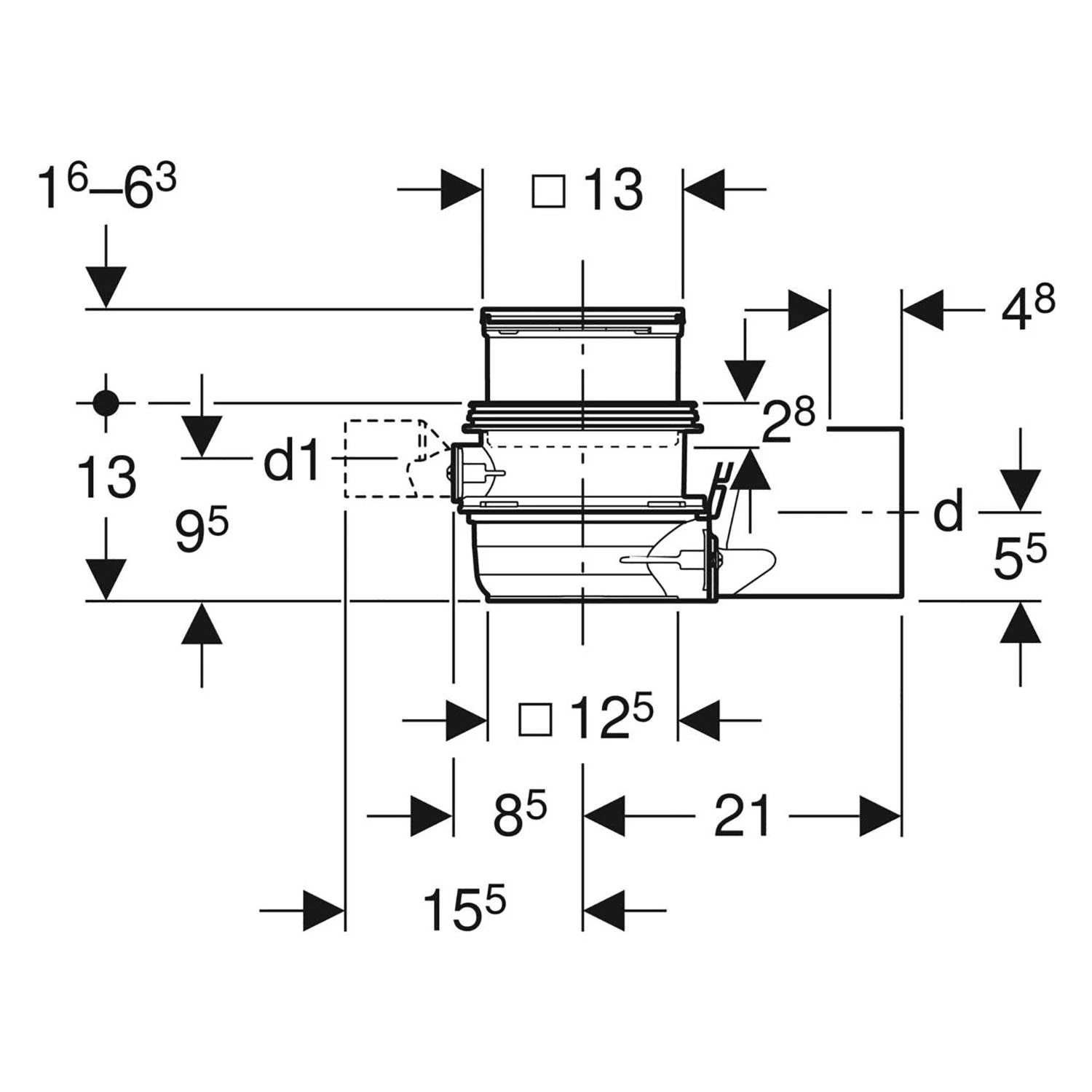 Geberit Varino Bodenablauf Horizontal, D110 4 Geberit Varino Bodenablauf Horizontal, D110 – Bild 2