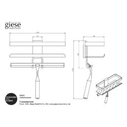 Giese Duschkorb Newport Mit Halter Für Rasierer Und Wischer