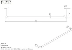 Giese Handtuchbügel Länge 41 Cm -Badwelt Verkauf giese handtuchhalter moebel und wand handtuchbuegel 10775912