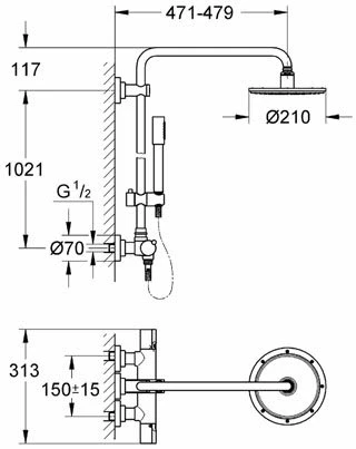 GROHE Rainshower Duschsystem 3 GROHE Rainshower Duschsystem