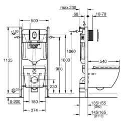GROHE Solido 5 In 1-Set Für WC Mit Euro-Keramik Tiefspül-WC, Bauhöhe 113 Cm 9 GROHE Solido 5 In 1-Set Für WC Mit Euro-Keramik Tiefspül-WC, Bauhöhe 113 Cm -Badwelt Verkauf grohe installationssysteme unterputz spuelkaesten solido 5 6154162