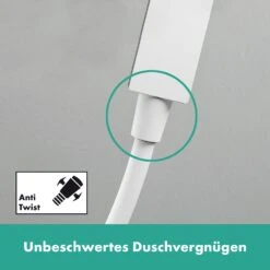 Hansgrohe Unica E Brausestange 90 Cm Mit Brausehalter Und Brauselauch 160 Cm -Badwelt Verkauf hansgrohe brausenprogramm brausestangen brausehalter unica 90 11082064