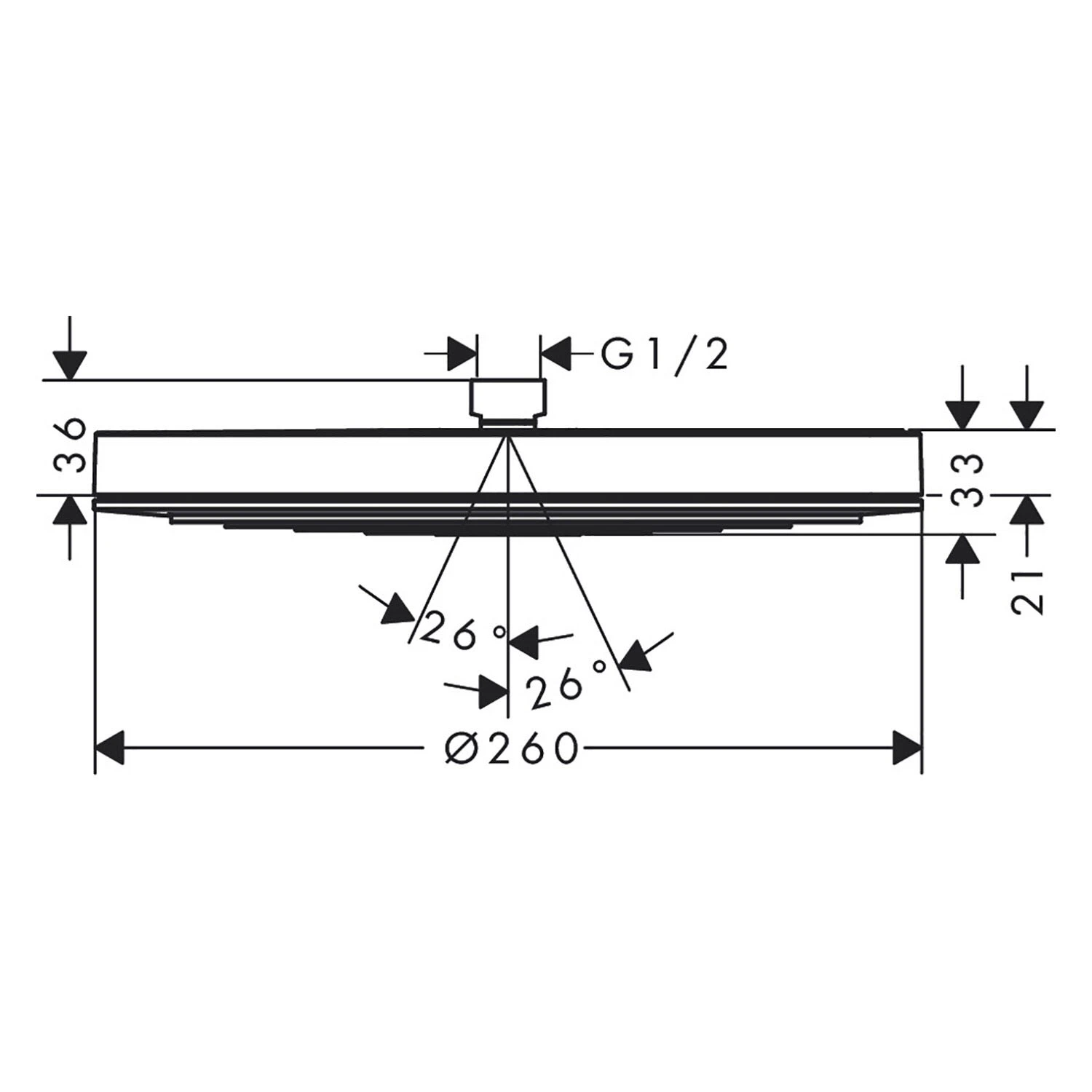 Hansgrohe Pulsify Kopfbrause 260 1jet 5 Hansgrohe Pulsify Kopfbrause 260 1jet – Bild 3