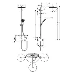 Hansgrohe Pulsify Showerpipe 260 1 Strahlart, Mit Shower Tablet Select 400 -Badwelt Verkauf hansgrohe pulsify brause showerpipe 260 1 4783019