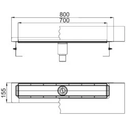 ACO ShowerDrain E+ Rinnenkörper 70 Cm