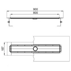 ACO ShowerDrain M+ Duschrinne 80 Cm