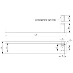 Avenarius Handtuchhalter 42,4 Cm Zweiarmig Zur Untertischmontage