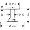 AXOR Showers Kopfbrause 250 1jet Mit Deckenanschluss -Badwelt Verkauf hersteller axor showersolutions kopfbrausen 250 1jet 2341144