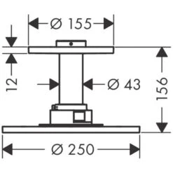 AXOR Showers Kopfbrause 250 1jet Mit Deckenanschluss