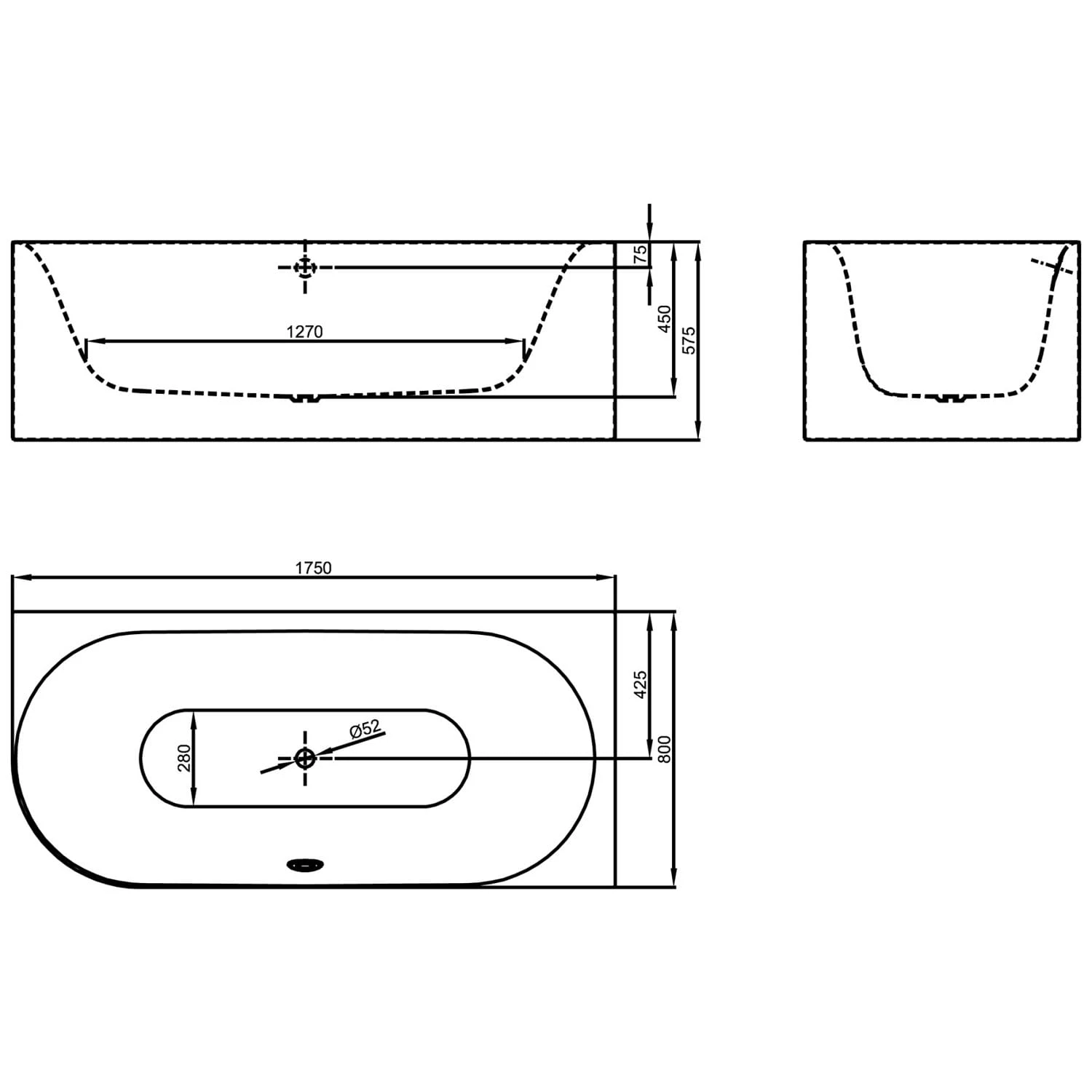 Bette Lux Oval V Silhouette Badewanne 175 X 80 Cm 5 Bette Lux Oval V Silhouette Badewanne 175 X 80 Cm – Bild 3