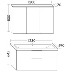 Burgbad Eqio Möbelkombination Inkl. Keramik-Waschtisch 123 Cm, Doppeltür Spiegelschrank Links, Mit Griff G0146 -Badwelt Verkauf hersteller burgbad eqio moebelkombinationen inkl keramik 1440272