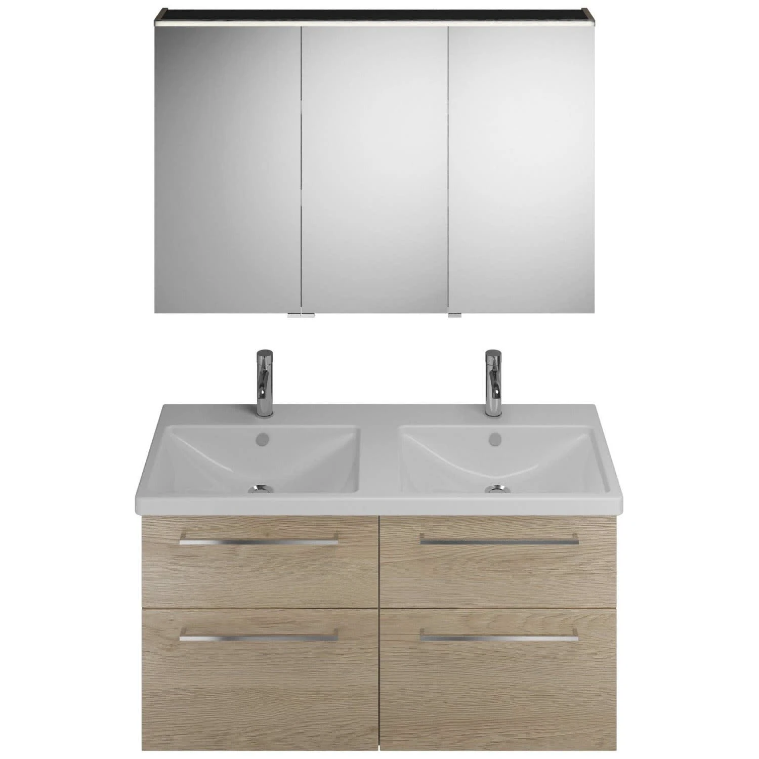 Burgbad Eqio Möbelkombination Inkl. Keramik-Doppelwaschtisch 123 Cm, Doppeltür Spiegelschrank Links, Mit Stangengriff P95 3 Burgbad Eqio Möbelkombination Inkl. Keramik-Doppelwaschtisch 123 Cm, Doppeltür Spiegelschrank Links, Mit Stangengriff P95