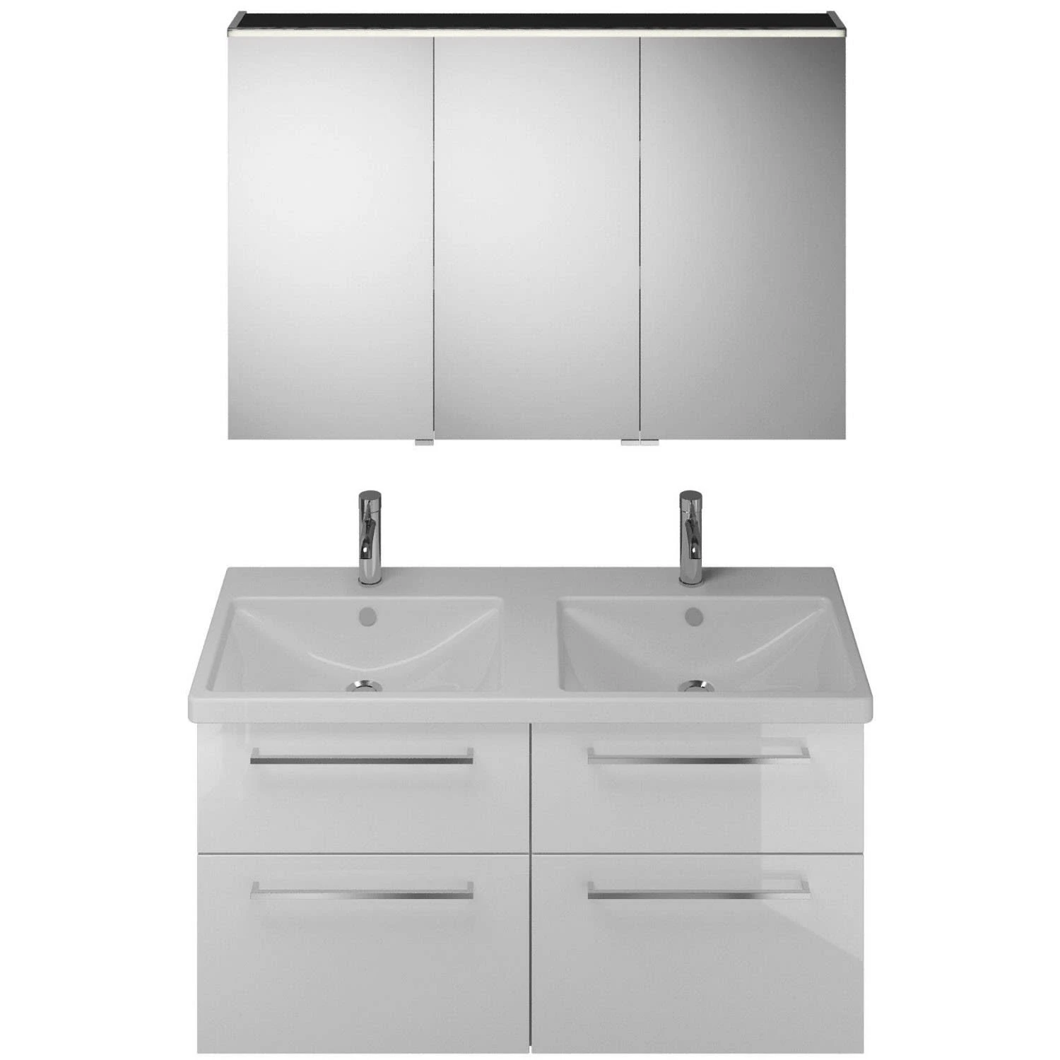 Burgbad Eqio Möbelkombination Inkl. Keramik-Doppelwaschtisch, Doppeltür Spiegelschrank 123 Cm Rechts, Mit Stangengriff P95 3 Burgbad Eqio Möbelkombination Inkl. Keramik-Doppelwaschtisch, Doppeltür Spiegelschrank 123 Cm Rechts, Mit Stangengriff P95