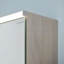 Burgbad Euro Spiegelschrank Mit LED-Beleuchtung 80 Cm, Mit 2 Türen Und Waschtischbeleuchtung