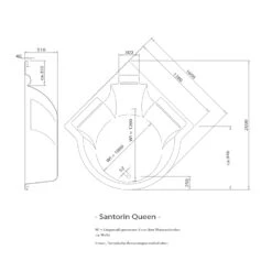 Caribia Santorin Queen Eck-Badewanne 138 X 200 Cm